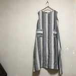 グラデーショングレー ストライプ ノースリーブワンピース