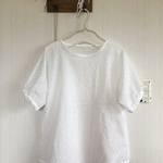 sale！コットンローン刺繍レースのドルマンスリーブプルオーバー