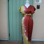VL62  着物リメイク   ロングワンピ