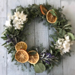 ラベンダーとオレンジの香るドライリース