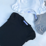 黒 　パフスリーブＴシャツ　コットンフライス