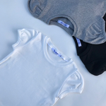 80〜120白パフスリーブＴシャツ 柔らかフライス