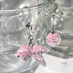 煌めく金魚ピアス/イヤリング ピンク