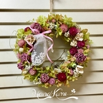 🌹千日紅とバラ🌹のリース