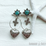 2way!! Sun☀︎Cross Heartピアス