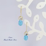 シンプルに～ドロップピアス～(アクアブルー)