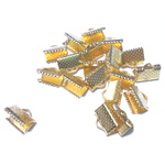 24個入レース留め金具ヒモ留めゴールドトーン幅1cm