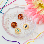 ◆選べる◆天然木ボタンのピアス