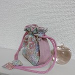 リバティ  豆巾着  イヤホンケース  アクセサリーケース