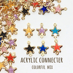   【25個】acrylic colorful  mix  connecter
