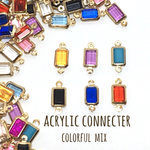  【25個】acrylic colorful  mix  connecter