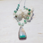  botswana agate ocean necklace☆グリーン