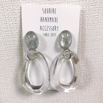 シルバー✖️クリア✩︎⡱大ぶりアクセサリーです◎