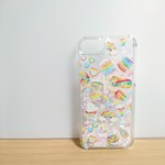 iPhone8,7,6/6sグリッターケース(レインボースイーツ)パステルフラワー