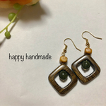 プチプラ☆スクエアフレームに秋色ピアス