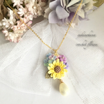 ネックレス〜向日葵と紫陽花