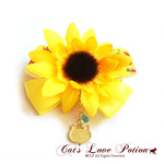 猫 ヘアアクセサリー チェコ ドロップ ひまわり りぼん ヘアクリップ Cat's Love Potion 送料無料