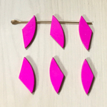 VINTAGE PINK FAN PENDANT BEADS
