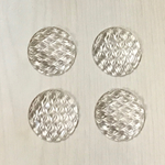 VINTAGE CLEAR DESIGN ROUND CABOCHONS