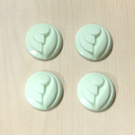 VINTAGE RETRO LIGHT GREEN ROUND DESIGN CABOCHONS