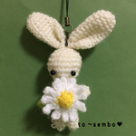 お花をどうぞ❤︎マーガレット❤︎ℋᎯᎮᎮᎽうさぎ（くま）編（受注）