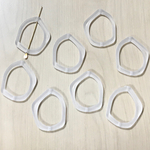 FLOSTED HOOP RING FLAME BEADS