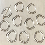 CLEAR HOOP RING FLAME BEADS