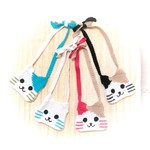 【受注制作】肩紐で長さ調節できる♡ねこちゃんポシェット♡コットン素材♡選べるカラー