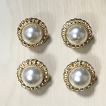 PEARL ROUND GOLD FLOWER PIERCE PARTS