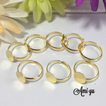 ✴︎平皿付き リングパーツ✴︎ゴールド
