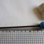 トルコ青の磁器玉かんざし（古金）