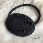 Rose noire 刺繍ヘアゴム5.5 ブローチへ変更可能☆