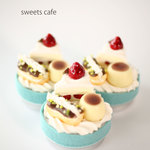 ショートケーキとプリンの小物入れ