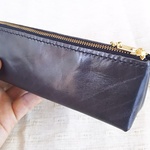 【SALE】牛革ペンケース（チャコールグレイ）レギュラーサイズ