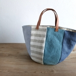 布合わせのまぁるいbag♪ふたつの顔夏ver.