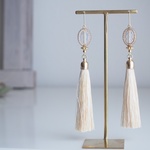 long tassel ピアス/イヤリング(yellow)