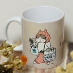お買い物ねこのマグカップ
