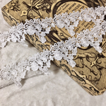 ＊再入荷＊1m ロココ風 花 ケミカルレース ブレード 白  BK180704 ハンドメイド 手芸 素材 材料 DIY