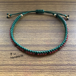 たっぷりビーズのシンプルブレスレット〜すいか〜