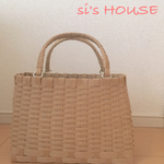 シンプル クラフトかごバック