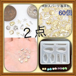 レジン封入パーツ海の生き物 ゴールド60個& シリコンモールド &かすみ草10粒