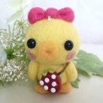 【ｃ様ご予約品】ブッチュウお口のヒヨコちゃんのストラップ
