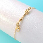 Lucky Arrow × Zirconia Heart Bracelet