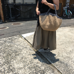 【seasonoffsale】大きめ！ギンガムチェック×カゴバッグ