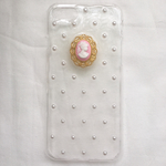 カメオとパールのiPhoneケース(pink)