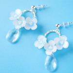 ✿ 白花と雫ピアス ✿  
