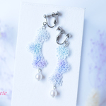 【Little Flowers】紫陽花・イヤリング/ピアス・タティングレース