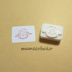 オーダーのハンコ《再販》みつあみおんなのこ ＋ スイカ：消しゴムはんこ。