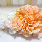 ⑦髪飾りやコサージュとして◎オレンジ