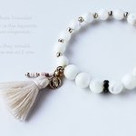 【14Kgf】Classy-White bracelet